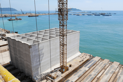 Wharf & Breakwater, Son Duong Port, Vietnam