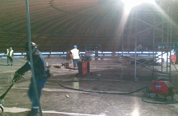 Lifting of Roof Structure - Nynäshamn, Sweden