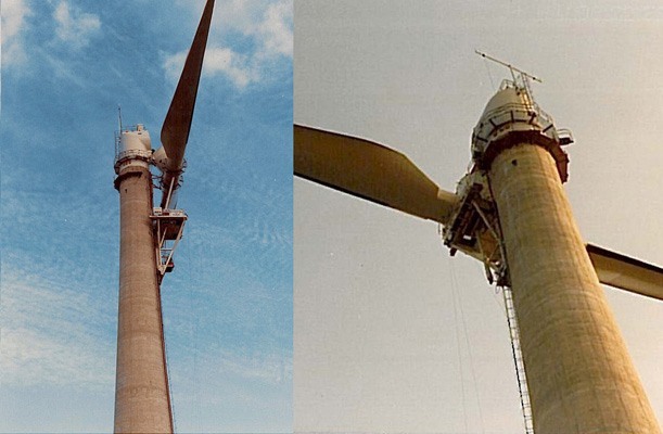 Lifting of generator, Wind Power Tower - Gotland, Sweden