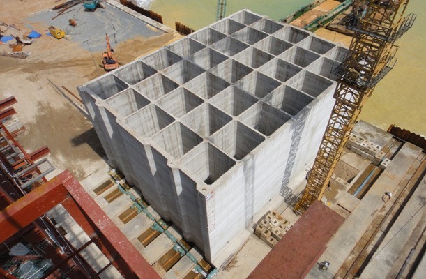 Transfer of Caissons for Breakwater Wall - Vietnam
