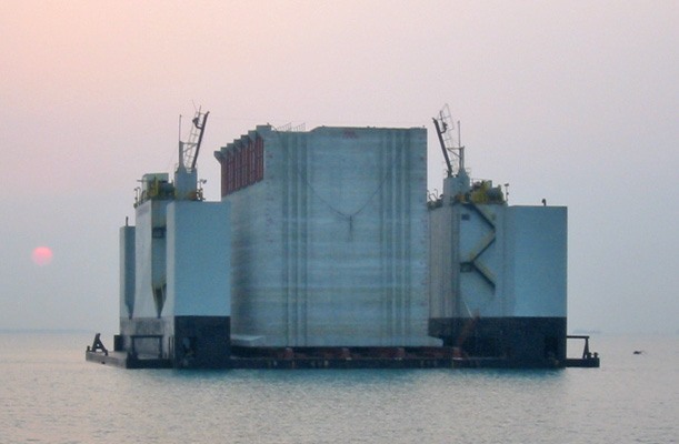Transfer of caissons - Kwangyang Sect. 3-1, Korea