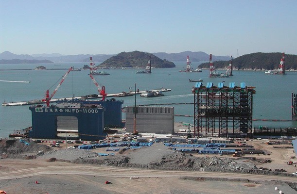 Transfer of Caissons - Pusan, Korea