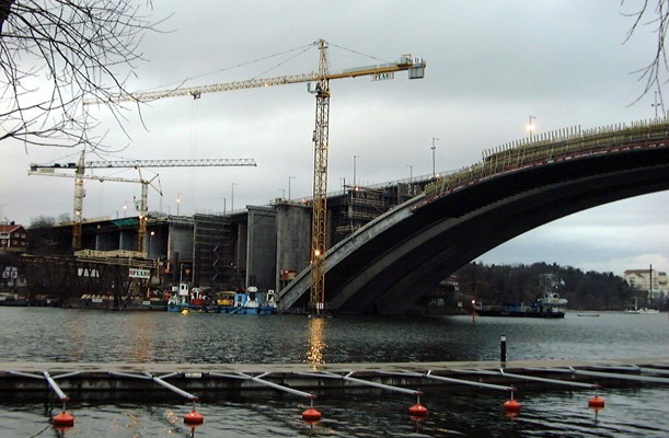 Caissons for Bridge Foundation - Tranebergsbron, Sweden