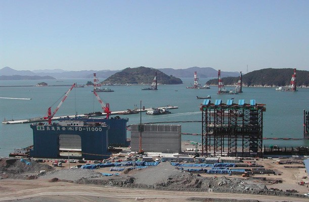 Caissons for Container Terminal - Pusan, Korea